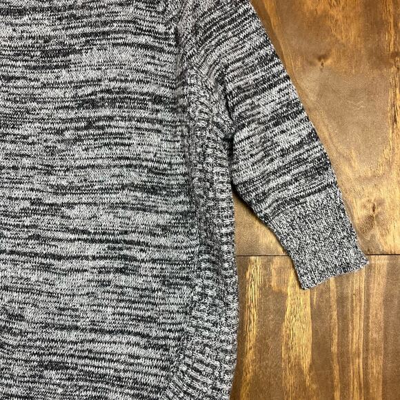 Express Womens Sweater Gray Boat Neck 3/4 Sleeve Knit Wool Mohair Blend Tunic S - Picture 5 of 13